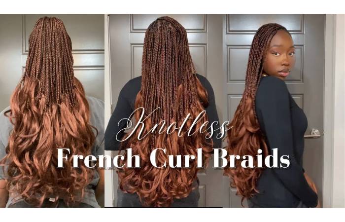 Knotless Braids with curly end