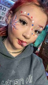 fourth of july firework face paint