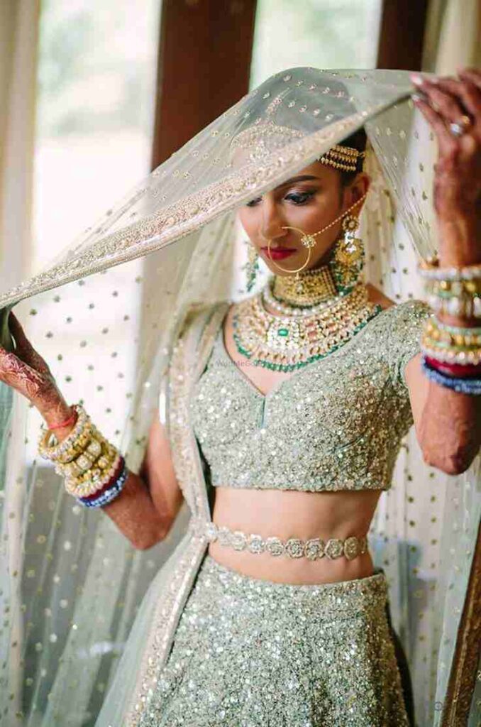 Modeling Stylish Photo Poses In Lehenga