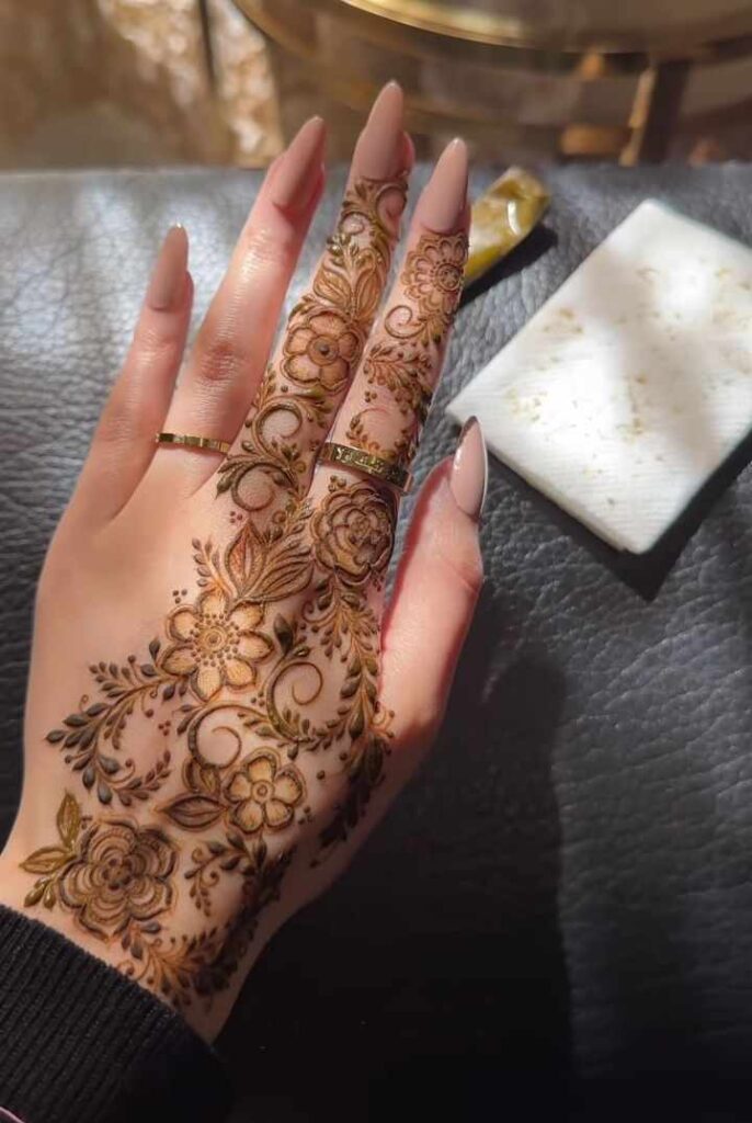 Modern Stylish Back Hand Mehndi