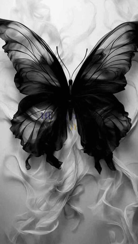 Iphone Aesthetic Darkness Black Butterfly Wallpaper