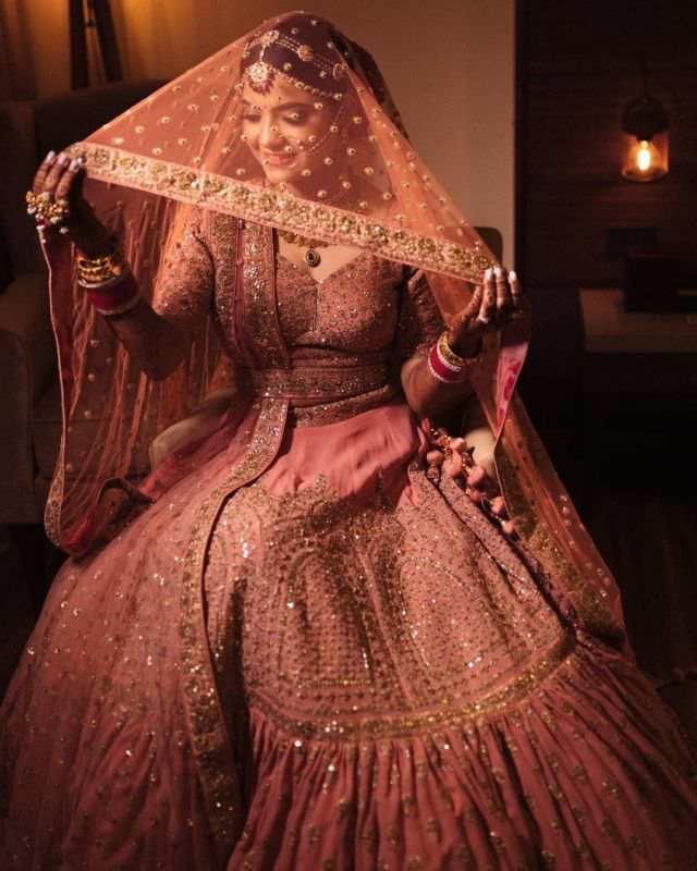 Modeling Stylish Photo Poses In Lehenga