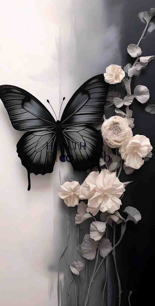 Iphone Aesthetic Darkness Black Butterfly Wallpaper