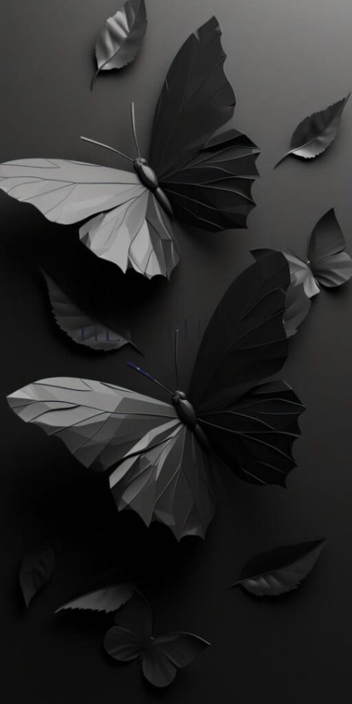 Iphone Aesthetic Darkness Black Butterfly Wallpaper