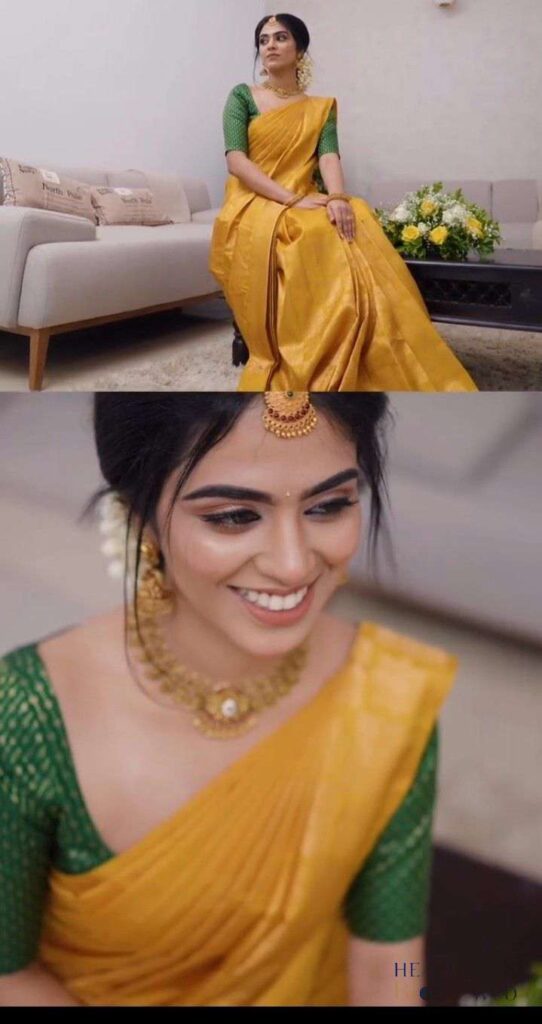 Haldi Look For Bride In Saree