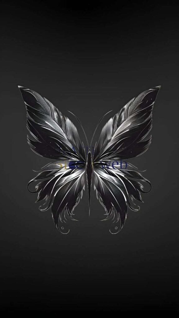 Iphone Aesthetic Darkness Black Butterfly Wallpaper