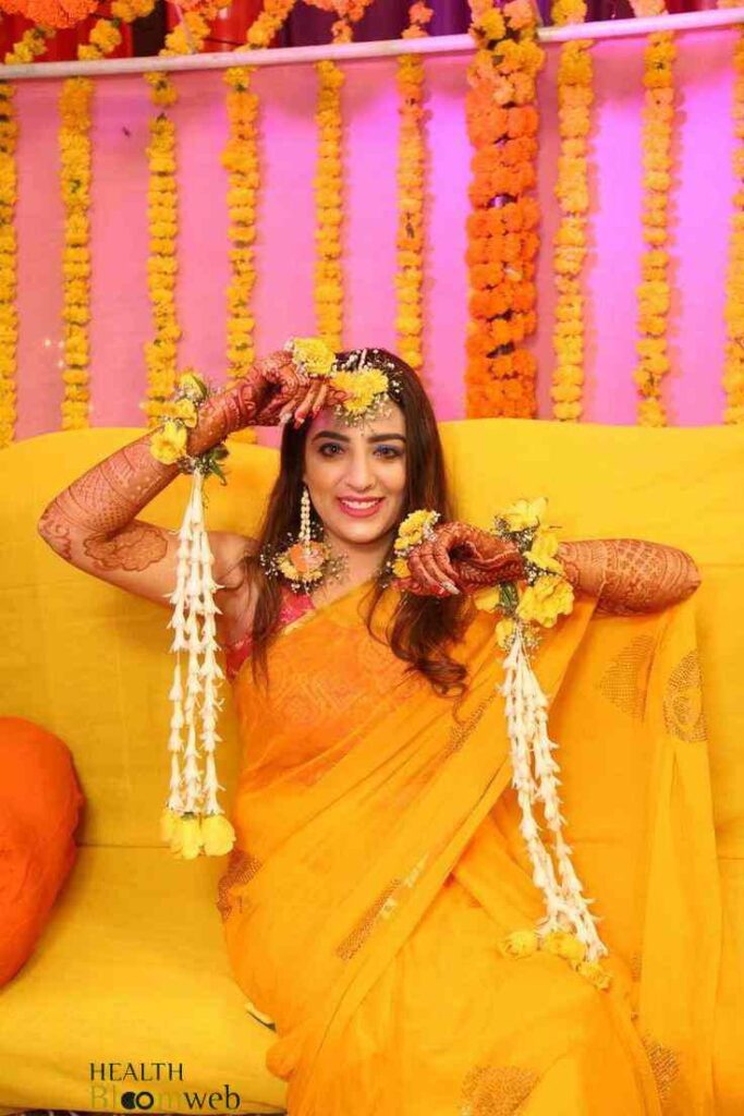 Haldi Look For Bride In Saree