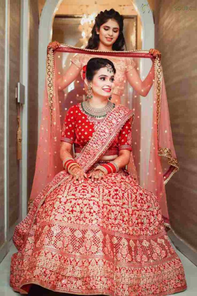 Modeling Stylish Photo Poses In Lehenga