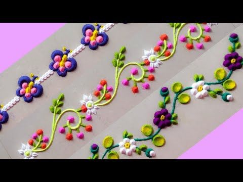 Easy Border Rangoli Designs l Quick and Simple side borders l Door Border Muggulu 