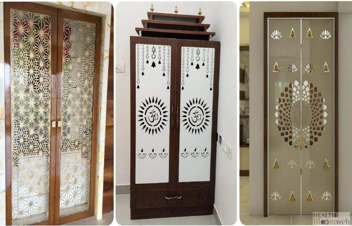 Modern Pooja Room Glass Door Designs Images