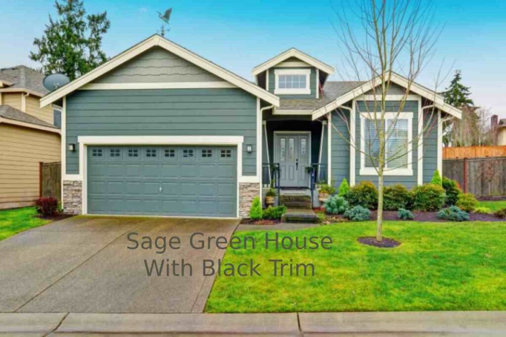 Sage Green House With Black Trim Ideas